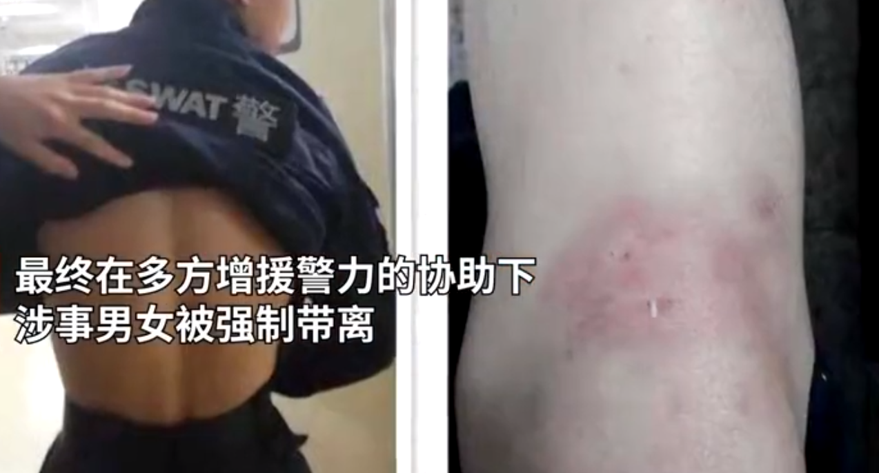 廣東一男子酒駕拒絕配合，鑽進警方車底，妻子還動手打警察